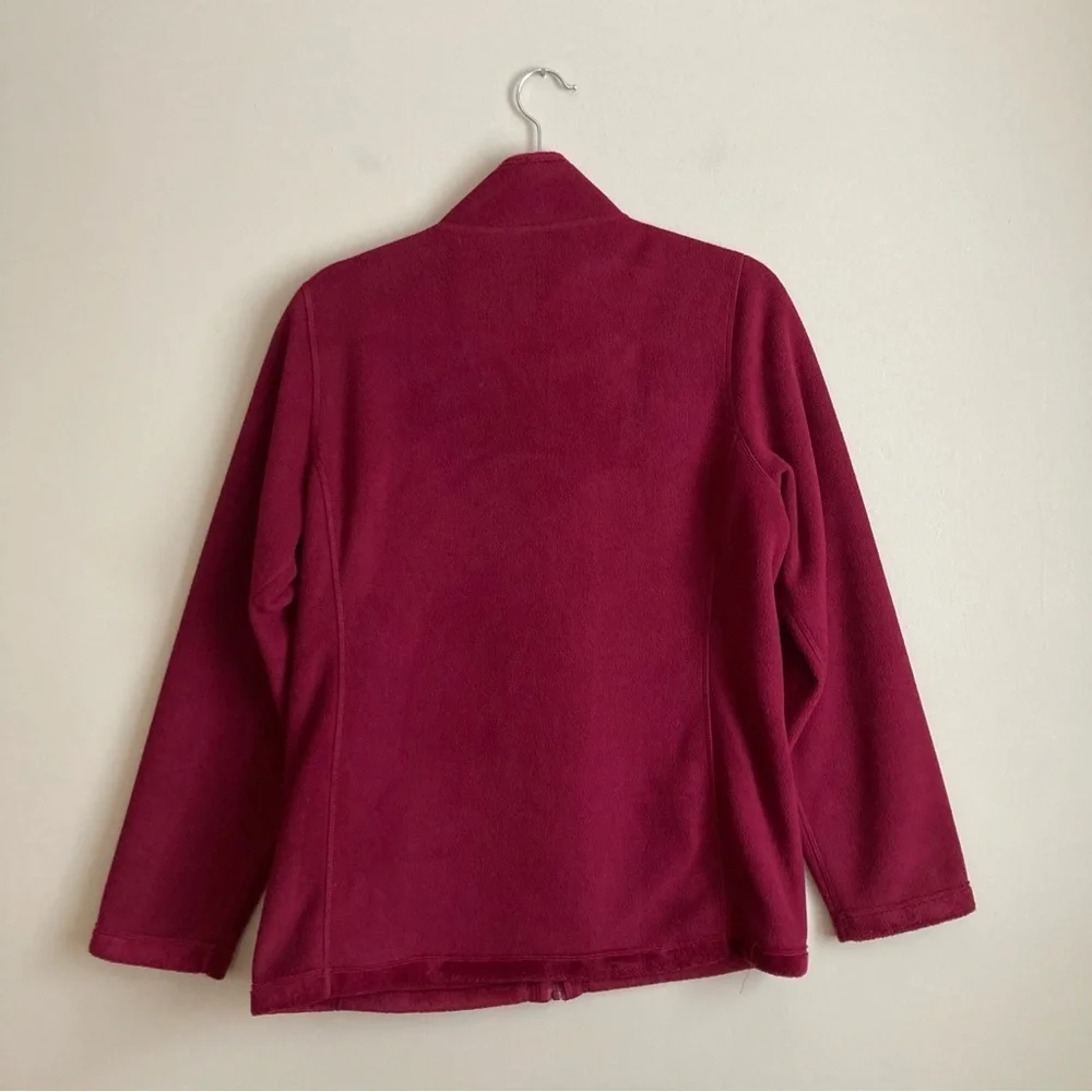 Style & Co. Magenta Reversible Fleece and Plush Full Zip Sweatshirt M - Picture 8 of 9